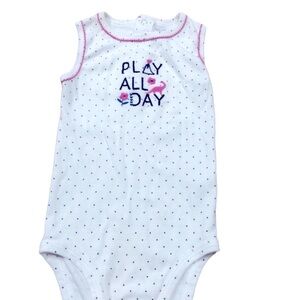 Carter’s Little Girls 18 Month Play All Day Floral Embroidered Onesie